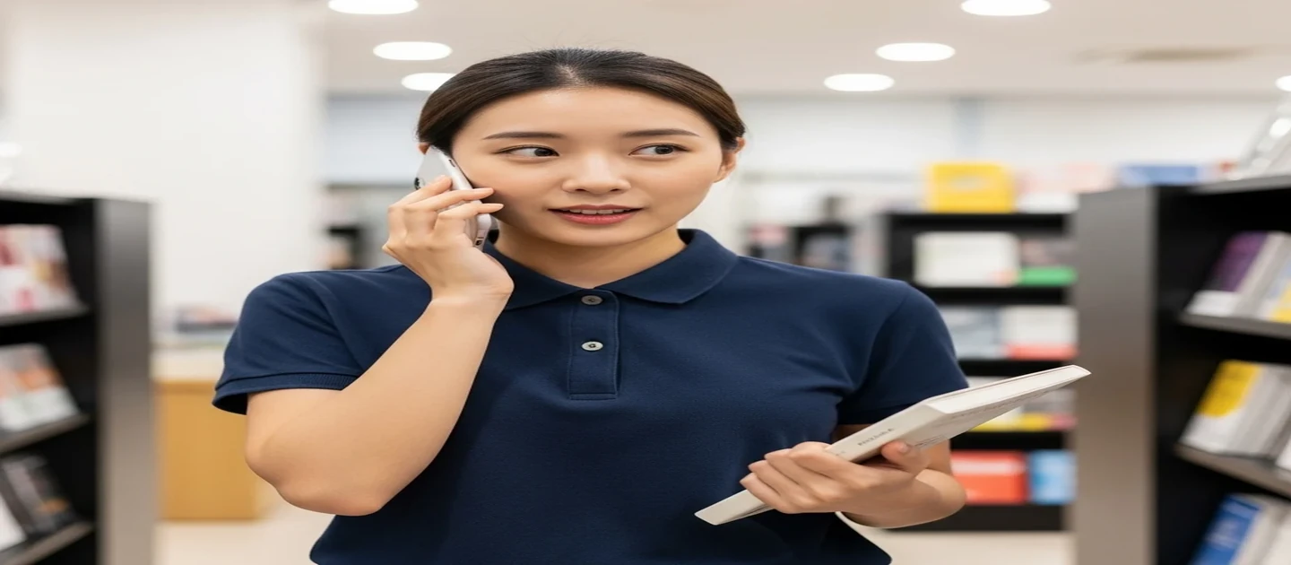 앱 내역 확인 상담을 진행하는 장면을 담은 참고 사진